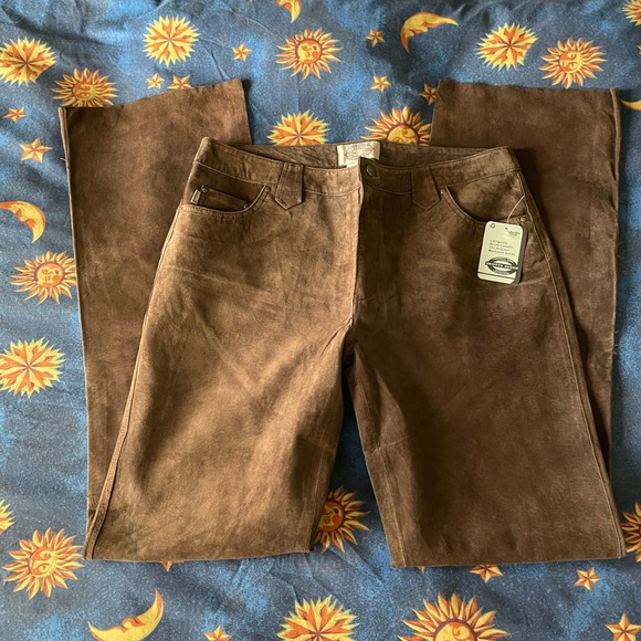 NWT brown suede Skotts pants 10 - Picture 5 of 11